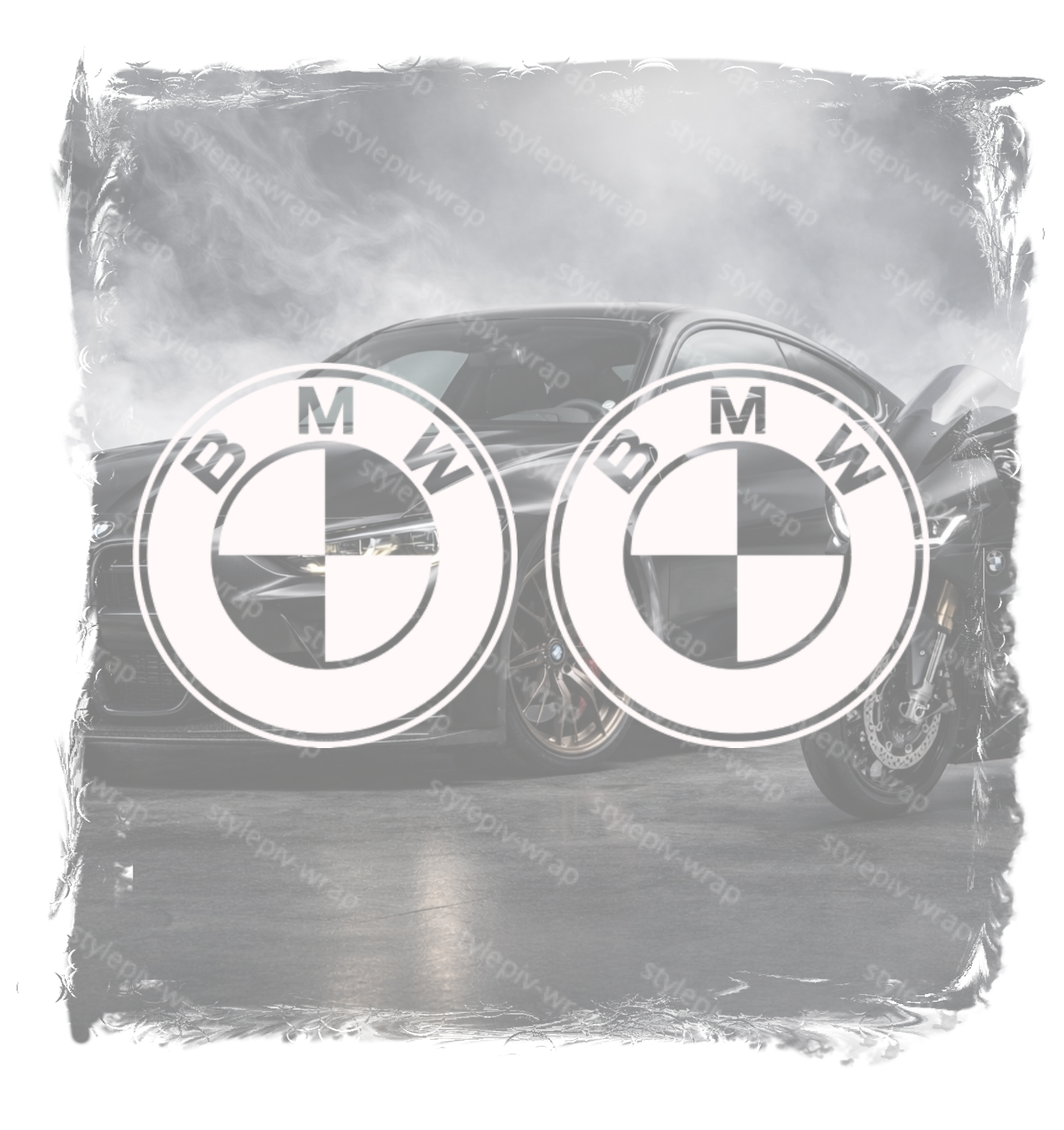 Autocollants BMW Logo – Lot de 2 Découpes Vinyle Haute Qualité (Vitres & Carrosserie)