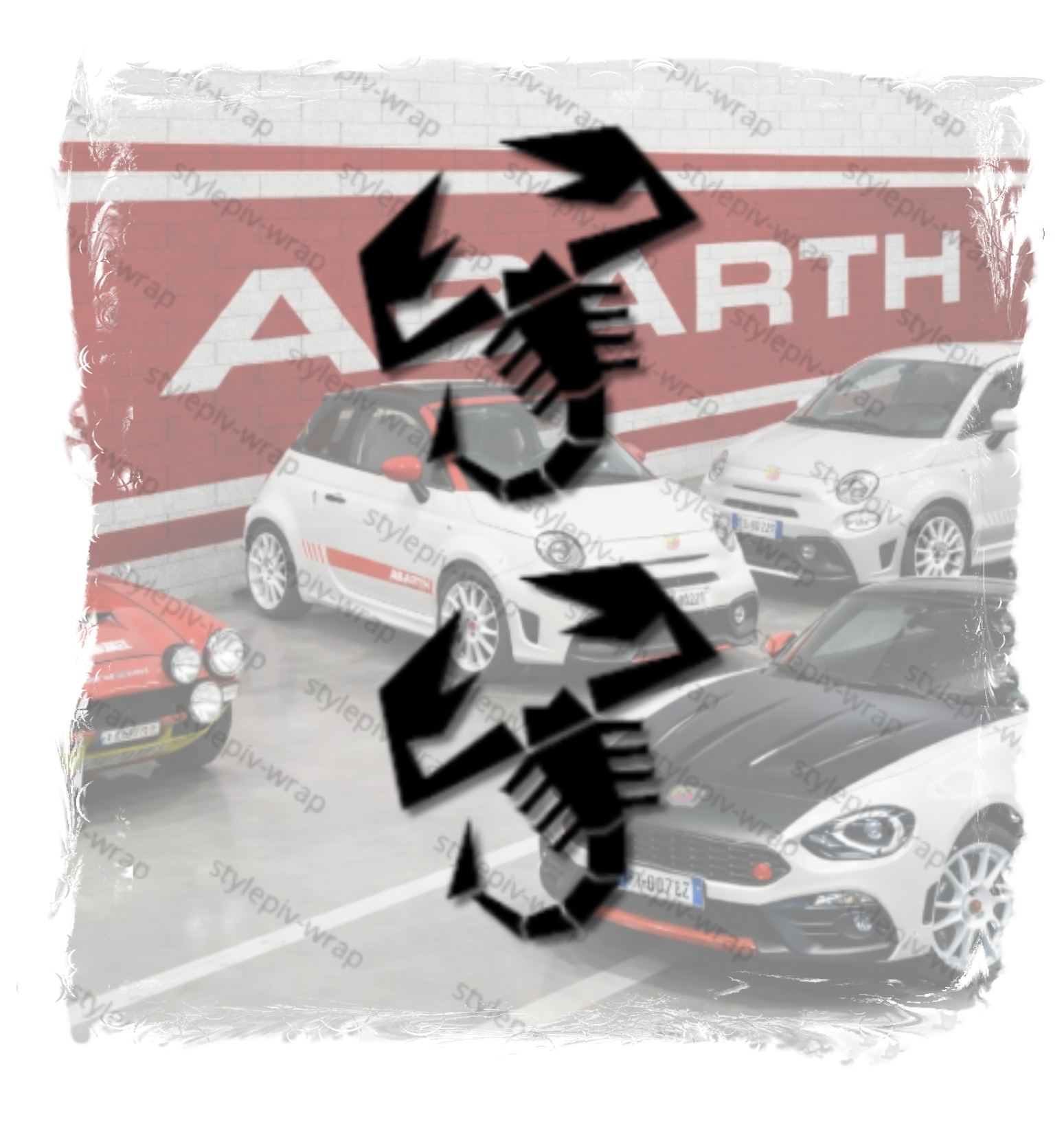 Lot x2 Stickers Abarth Scorpion – Vinyle Pro Découpe Nette (Pose Facile, Sans Fond)