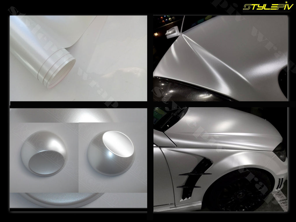 vinyle adhésif covering blanc satin pour voiture moto