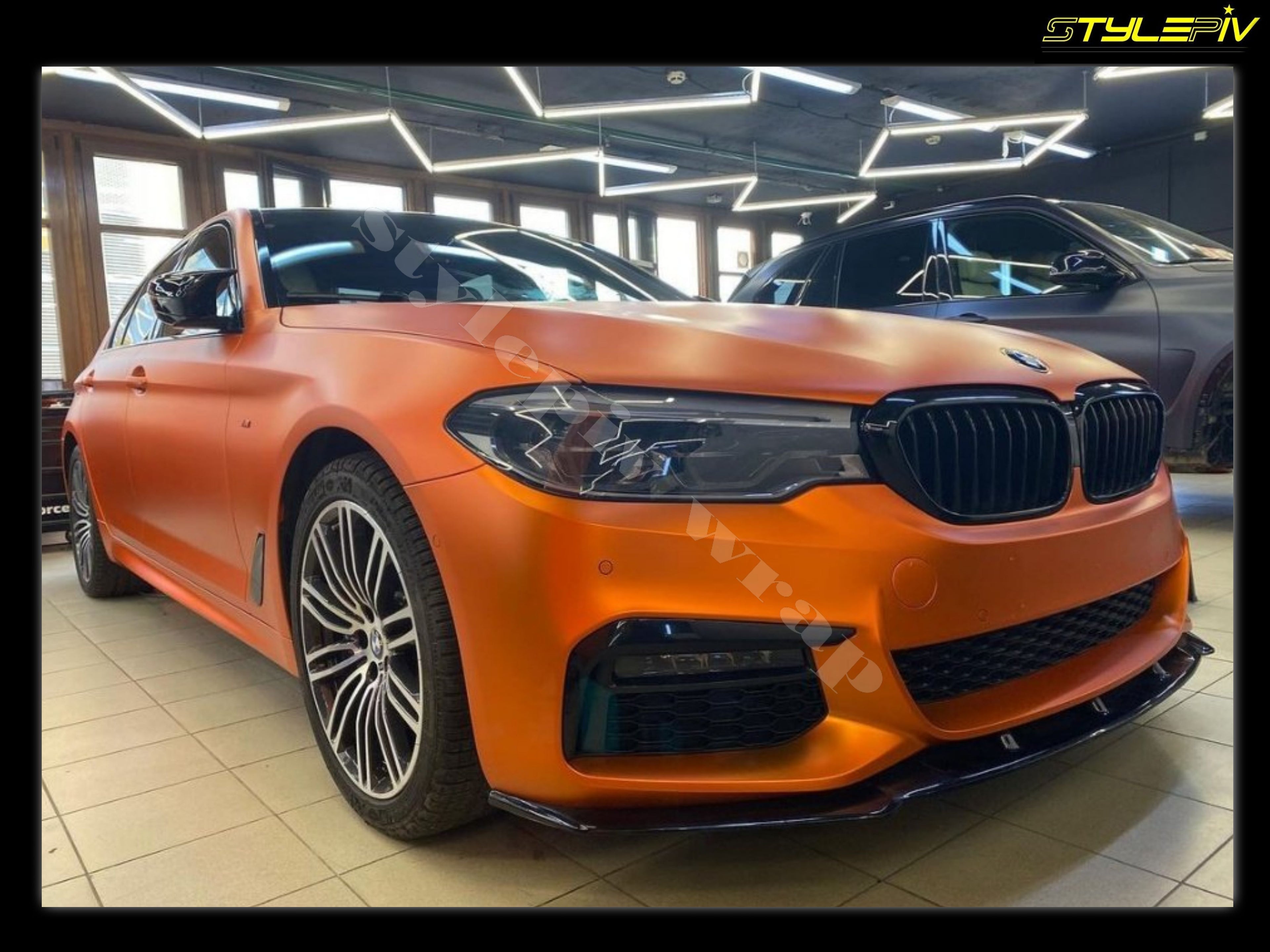 Film covering orange mat chrome