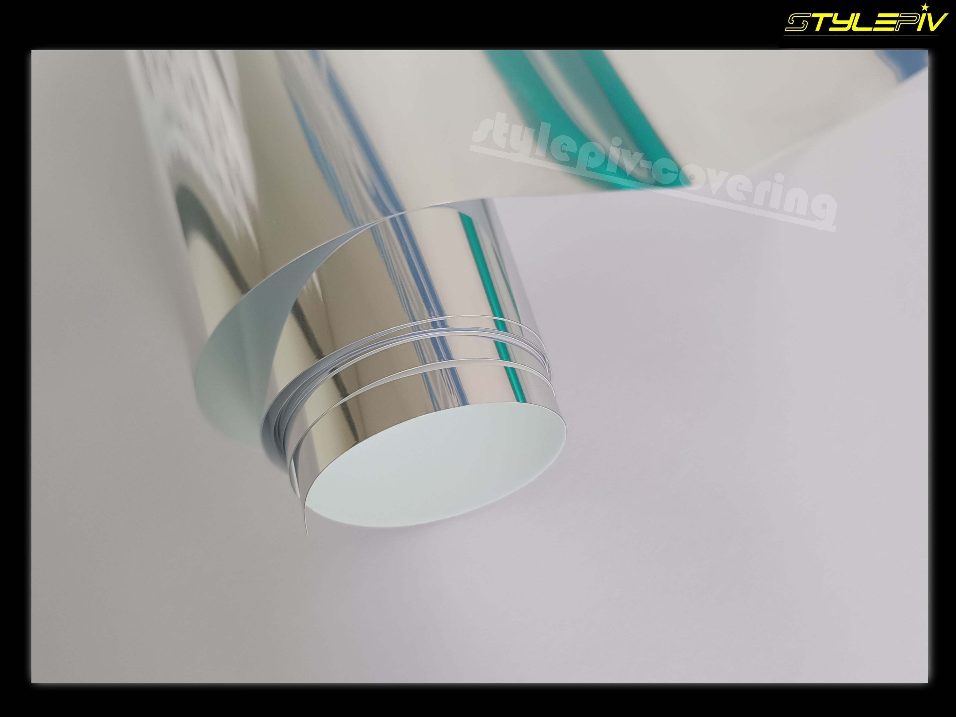 Film covering chrome argent