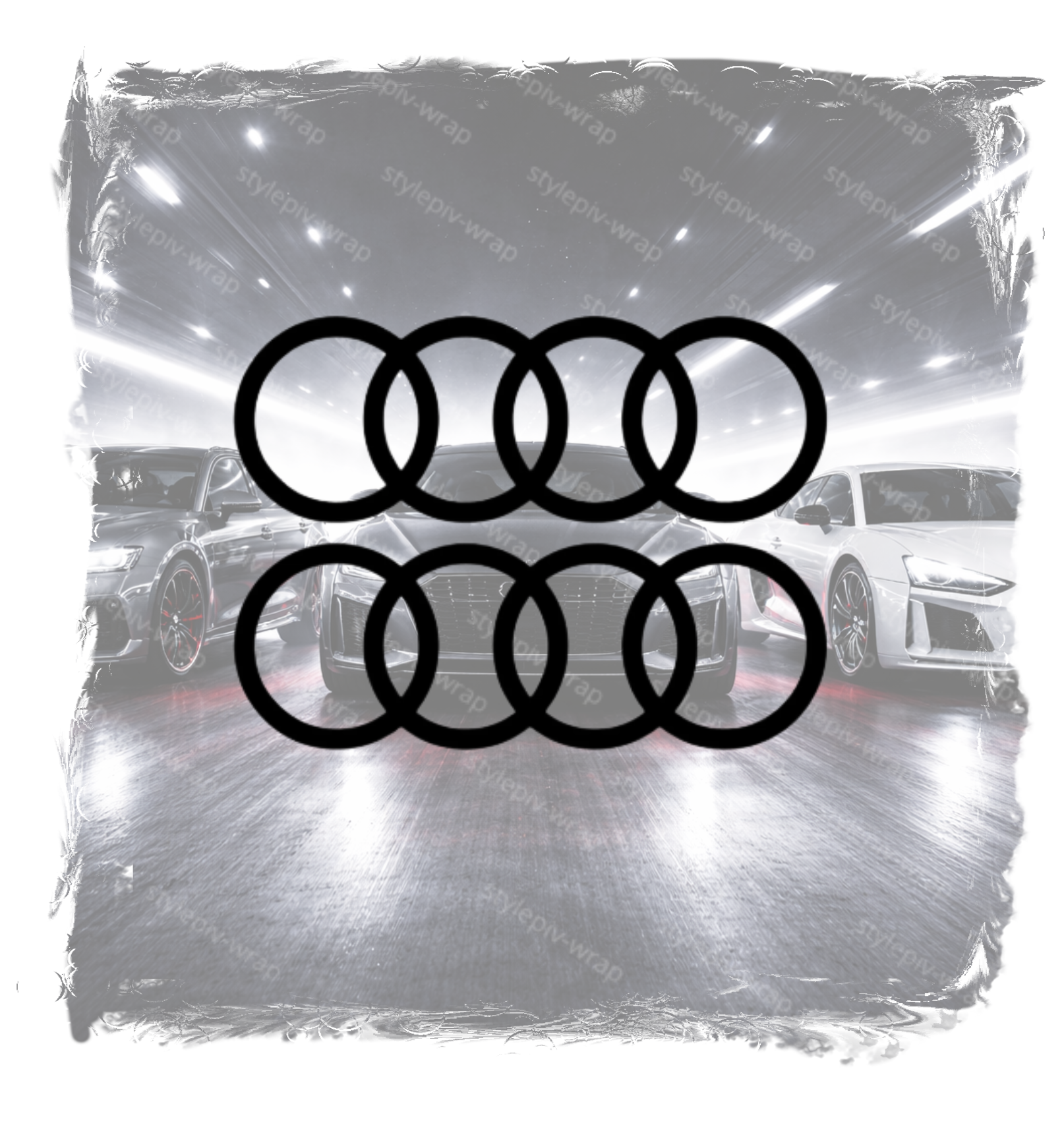 Stickers Logo Audi – Lot de 2 Découpes Vinyle Premium (Vitres, Carrosserie, Habitacle)