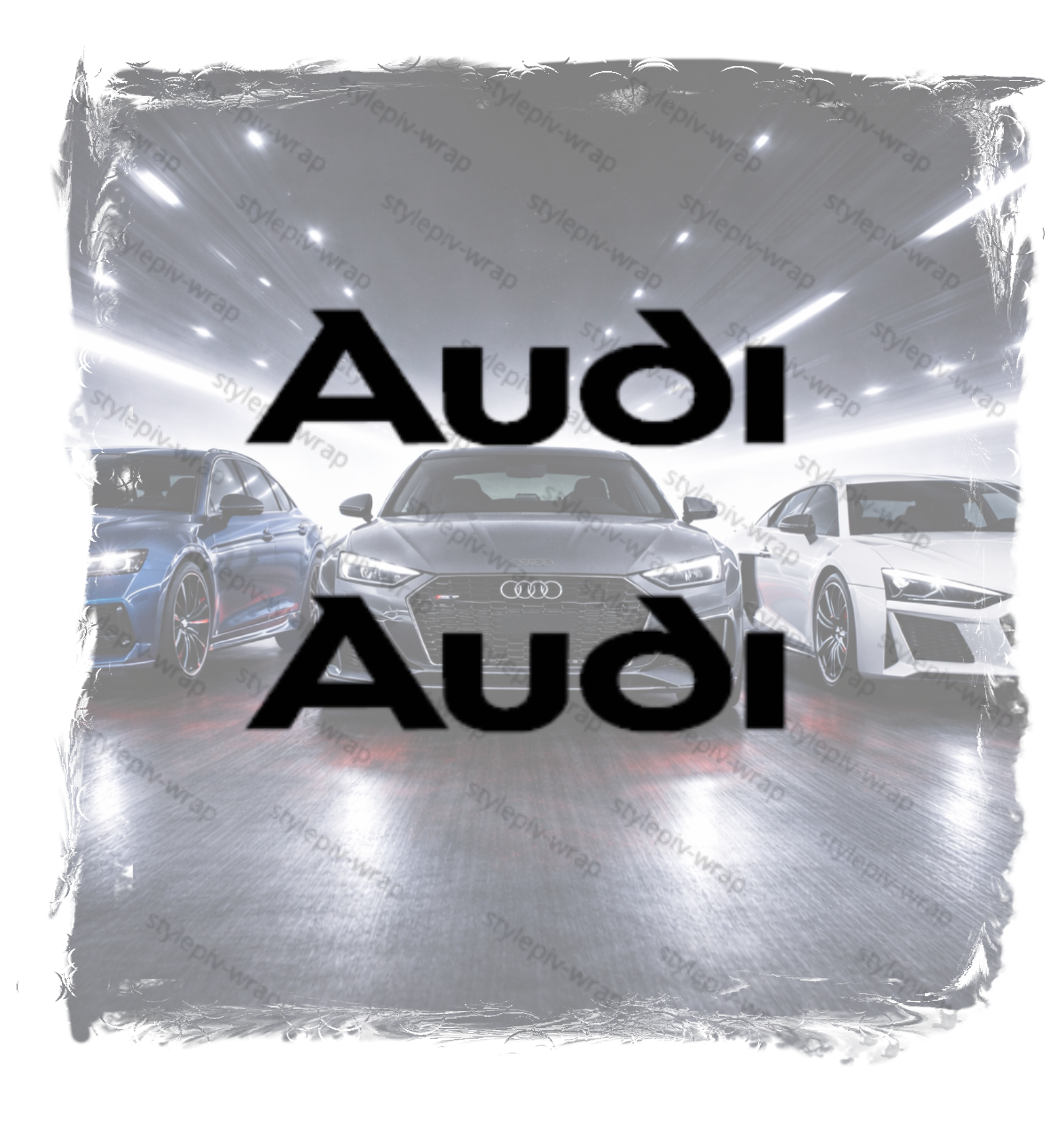 Stickers Écriture Audi – Lot de 2 Découpes Vinyle Sans Fond (Pose Facile, Voiture)
