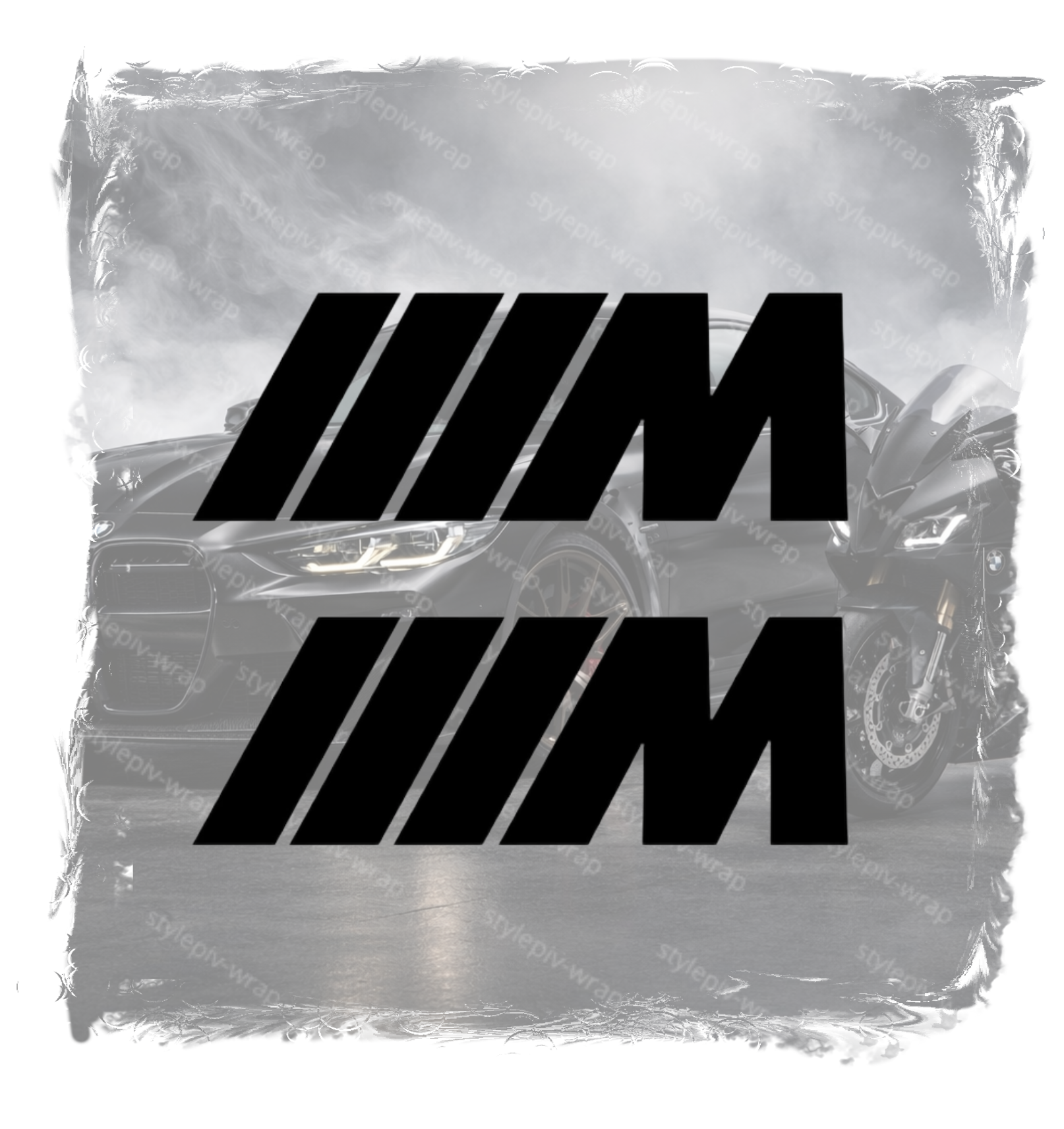 Autocollants Logo M BMW – Lot de 2 Découpes Vinyle Haute Qualité (Vitres & Carrosserie)