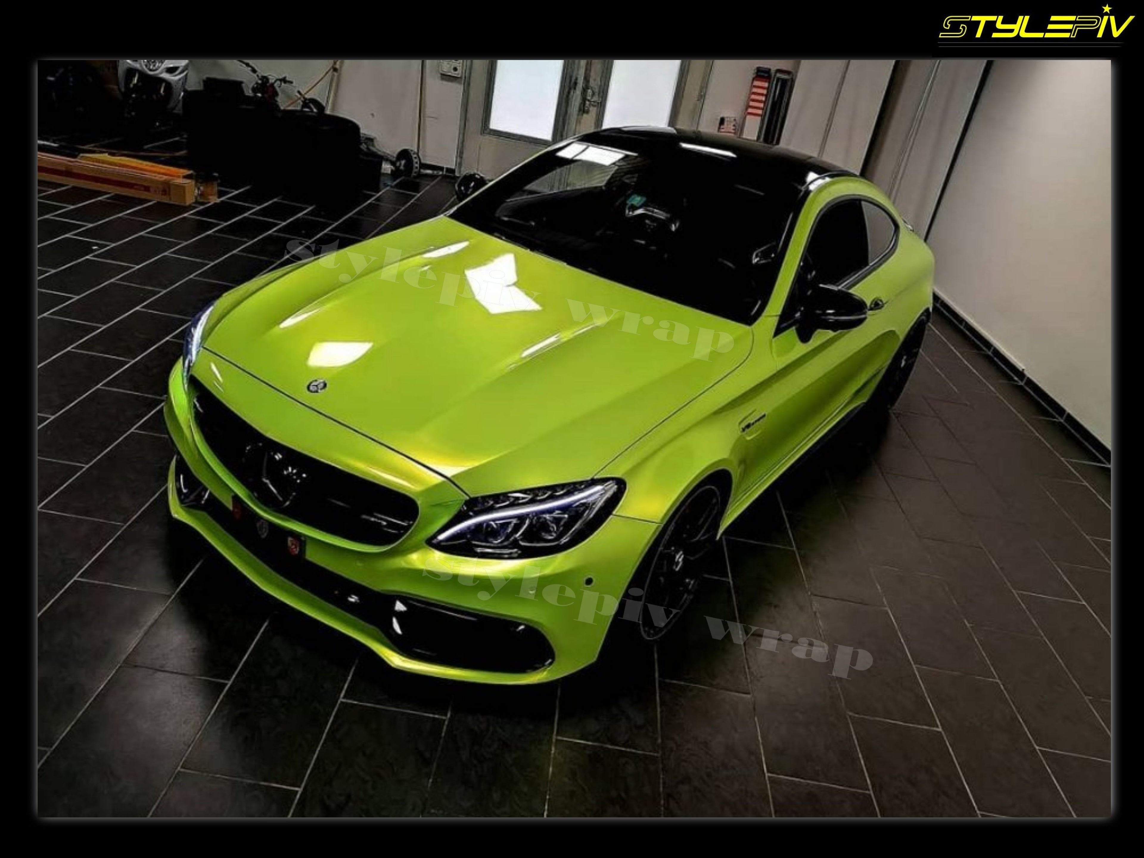 Film covering vert acide brillant pearl