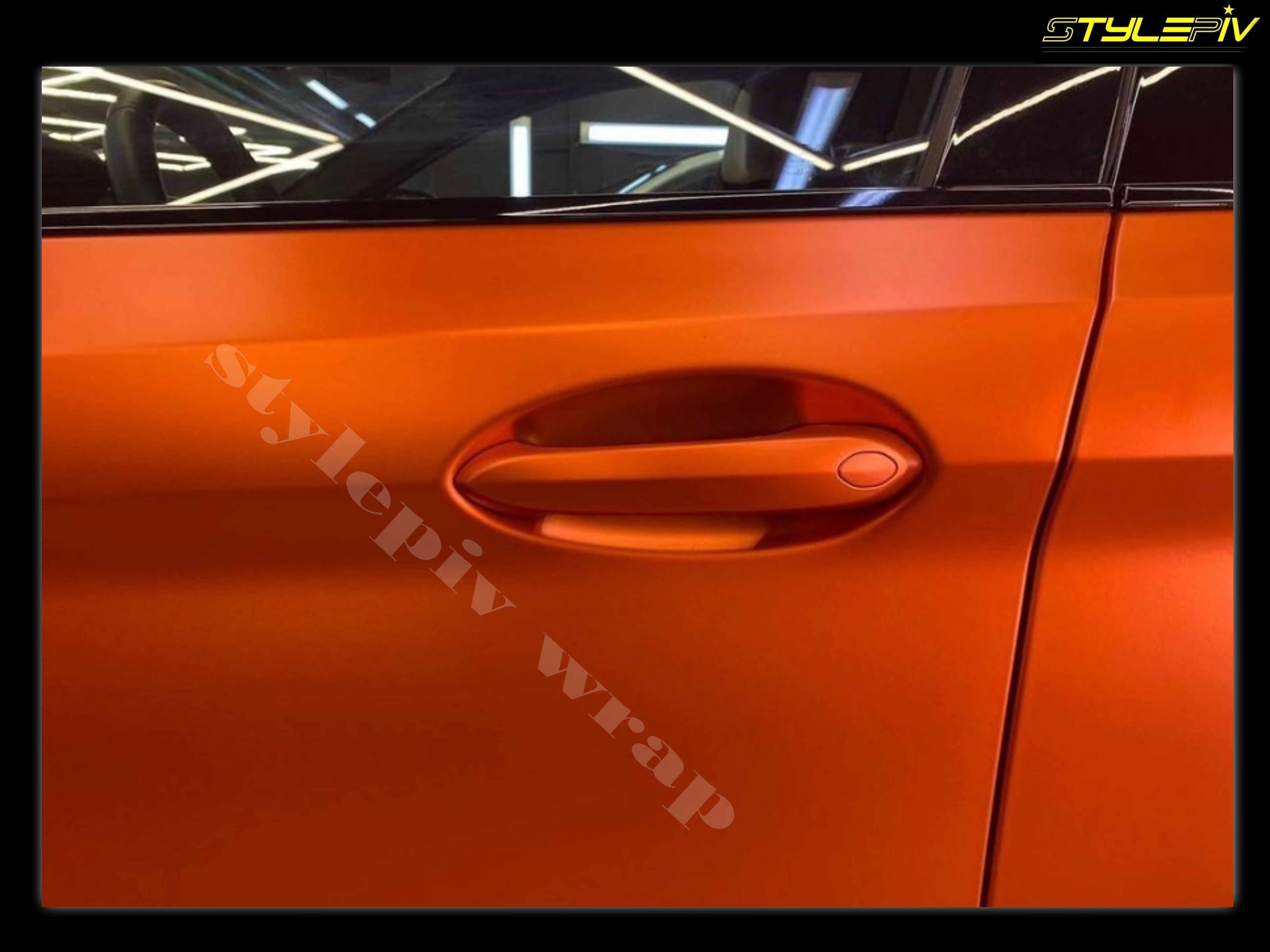 Film covering orange mat chrome