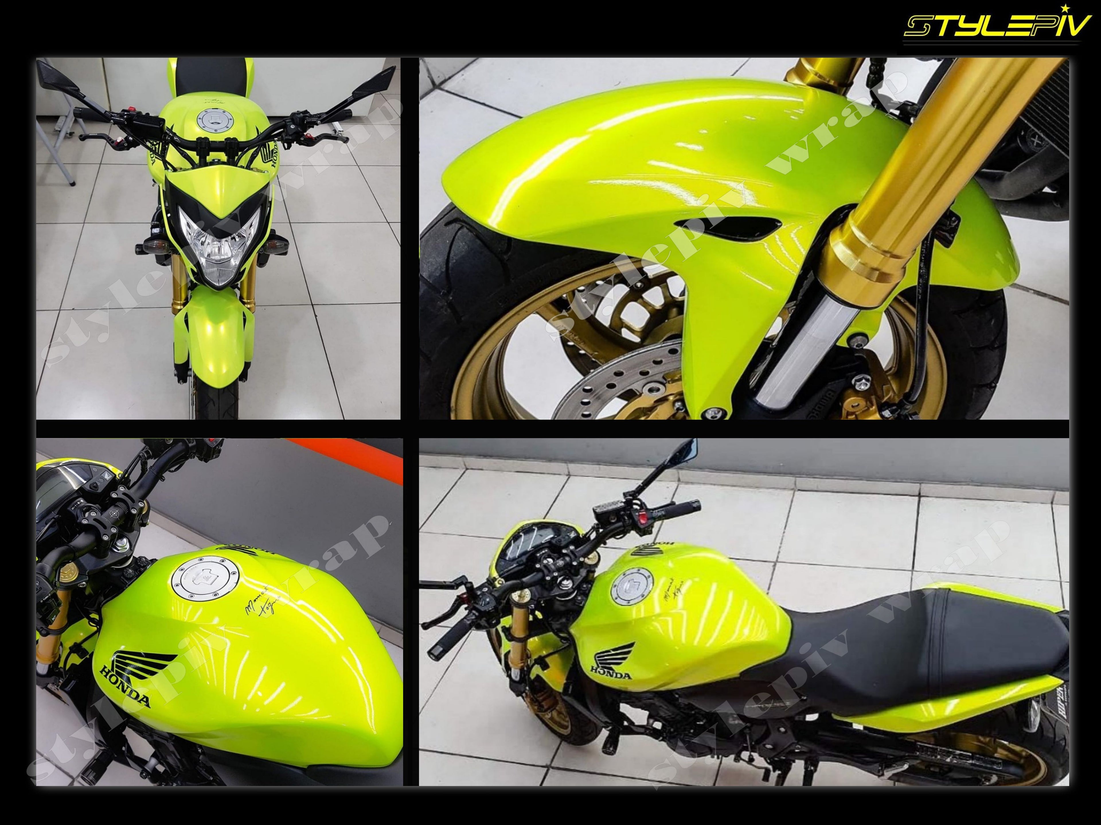 Film covering vert acide brillant pearl