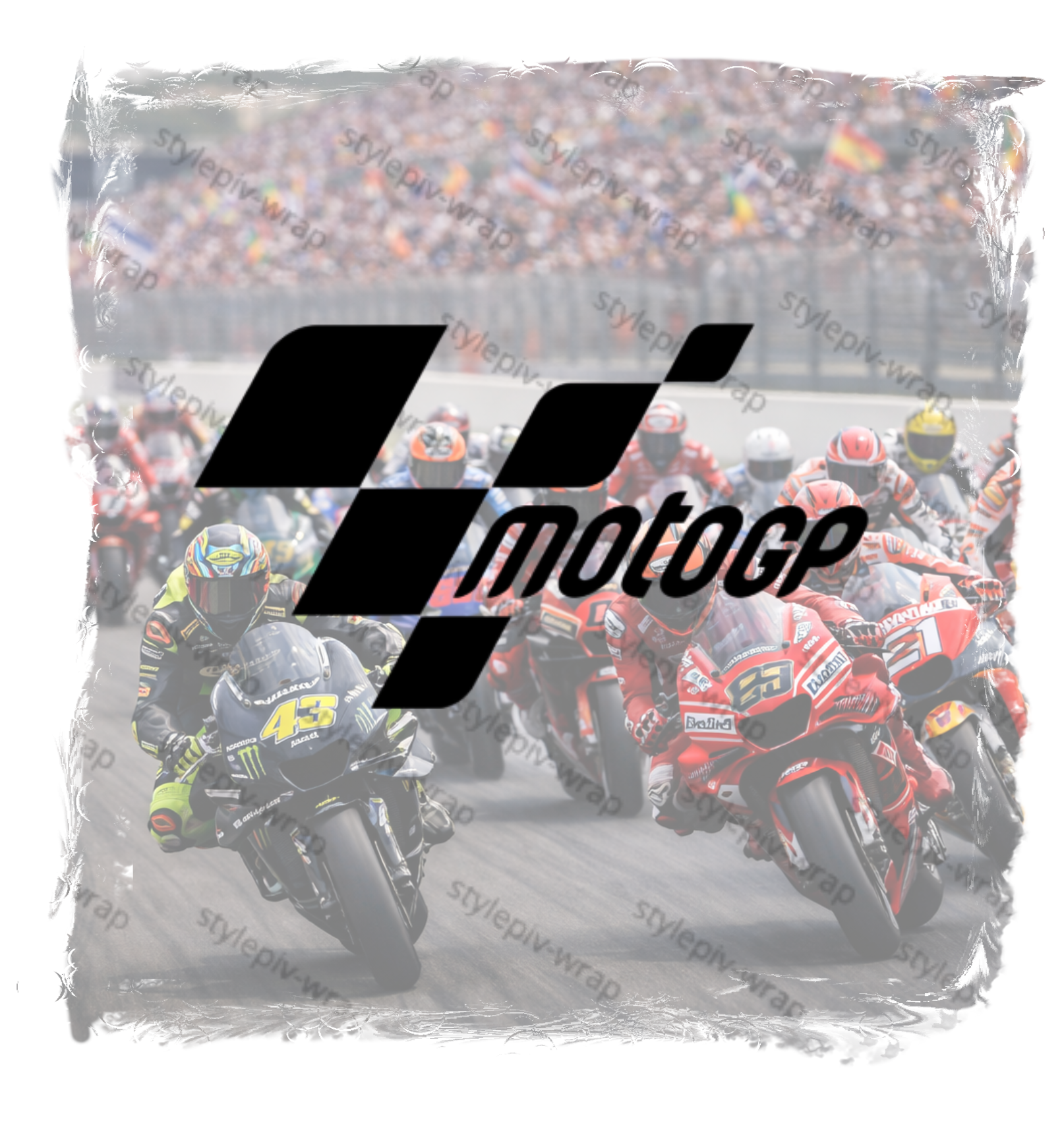 Autocollant MOTO GP – Sticker Vinyle Pro Sans Fond (Pose Facile, Finition Pro)