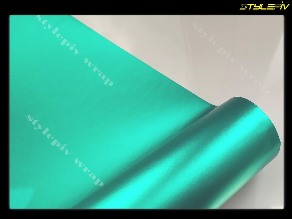 Film covering vert emeraude mat chrome
