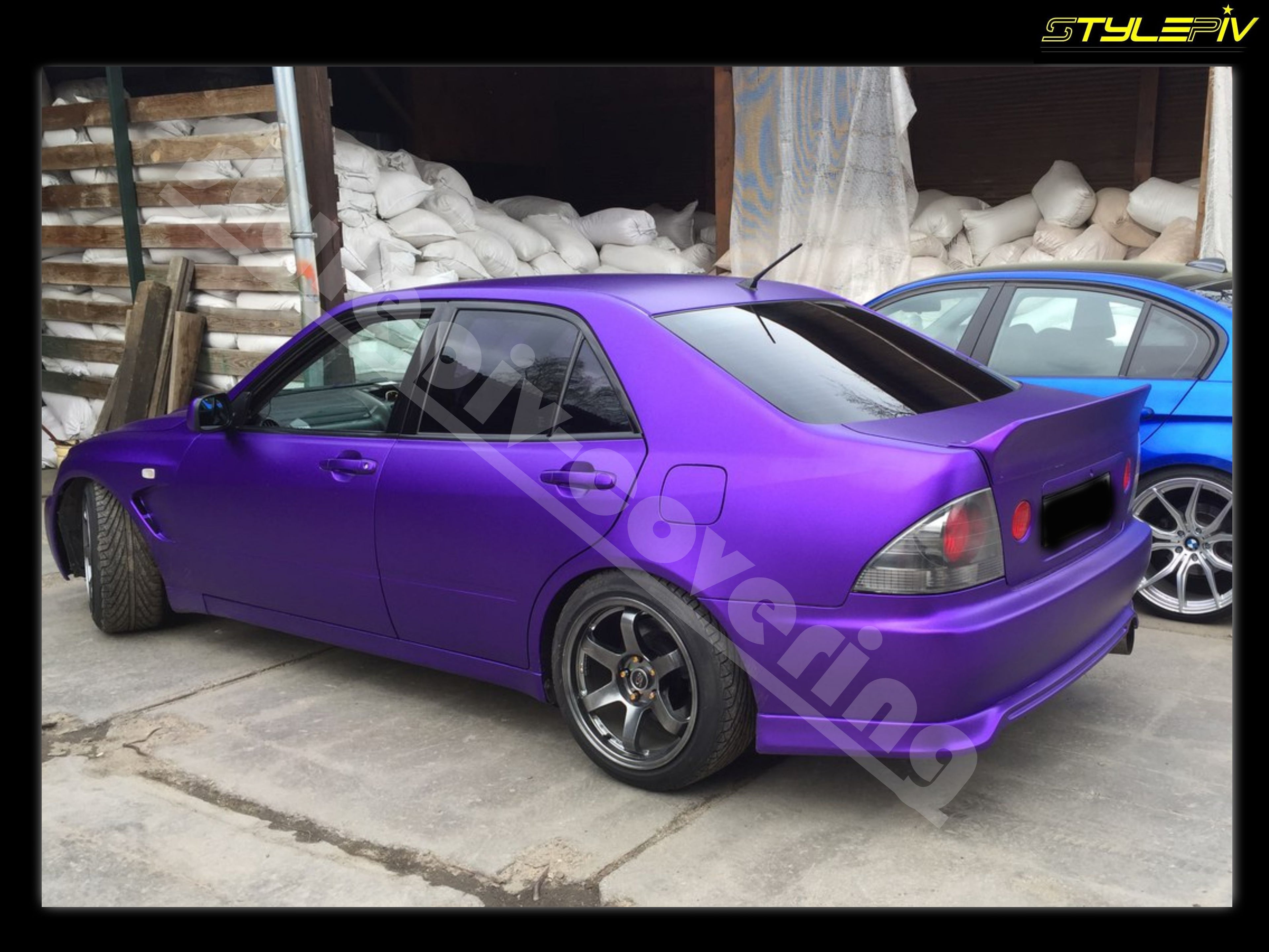 Film covering violet mat chrome