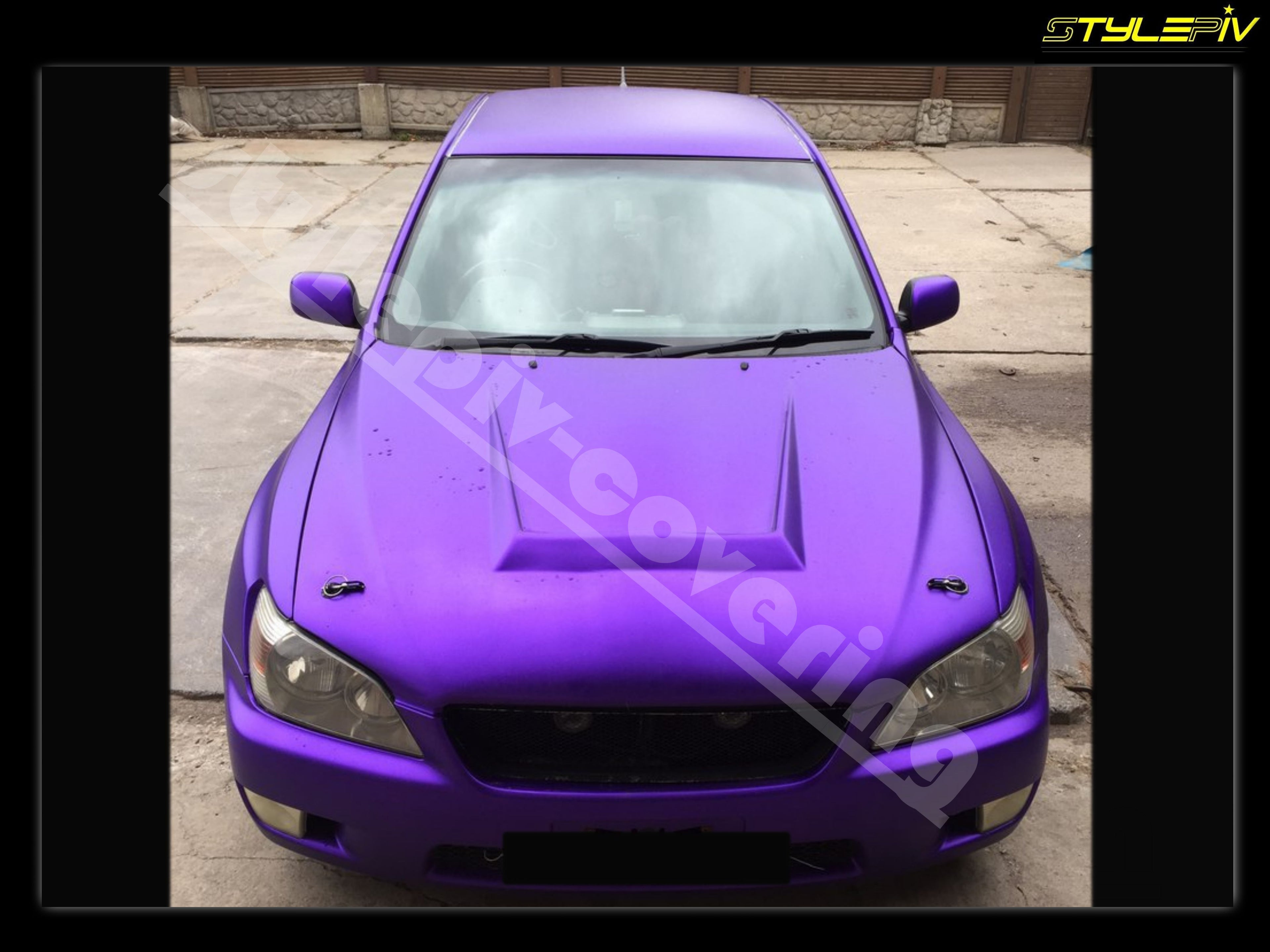 Film covering violet mat chrome
