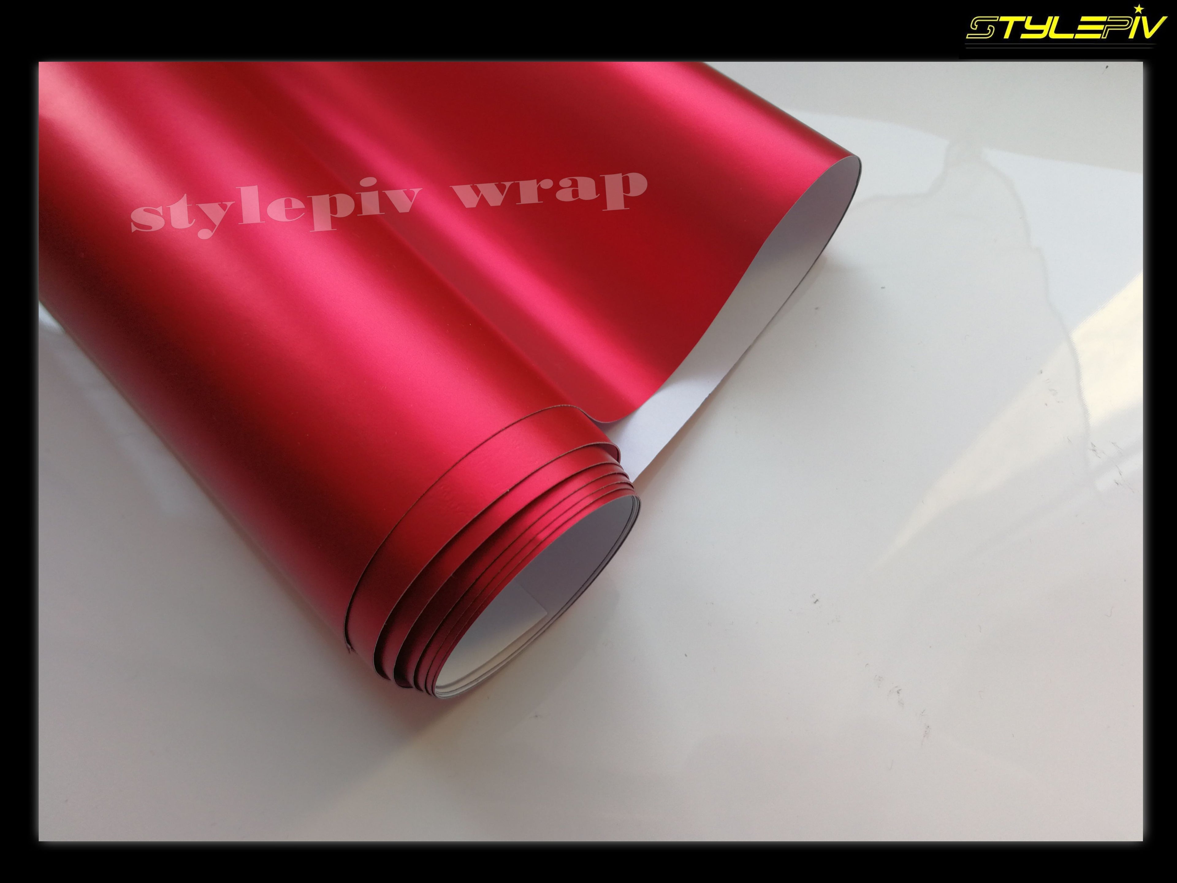 Film covering rouge mat chrome