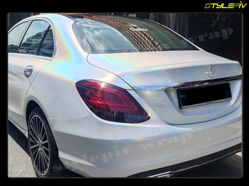 Film covering blanc brillant holographique