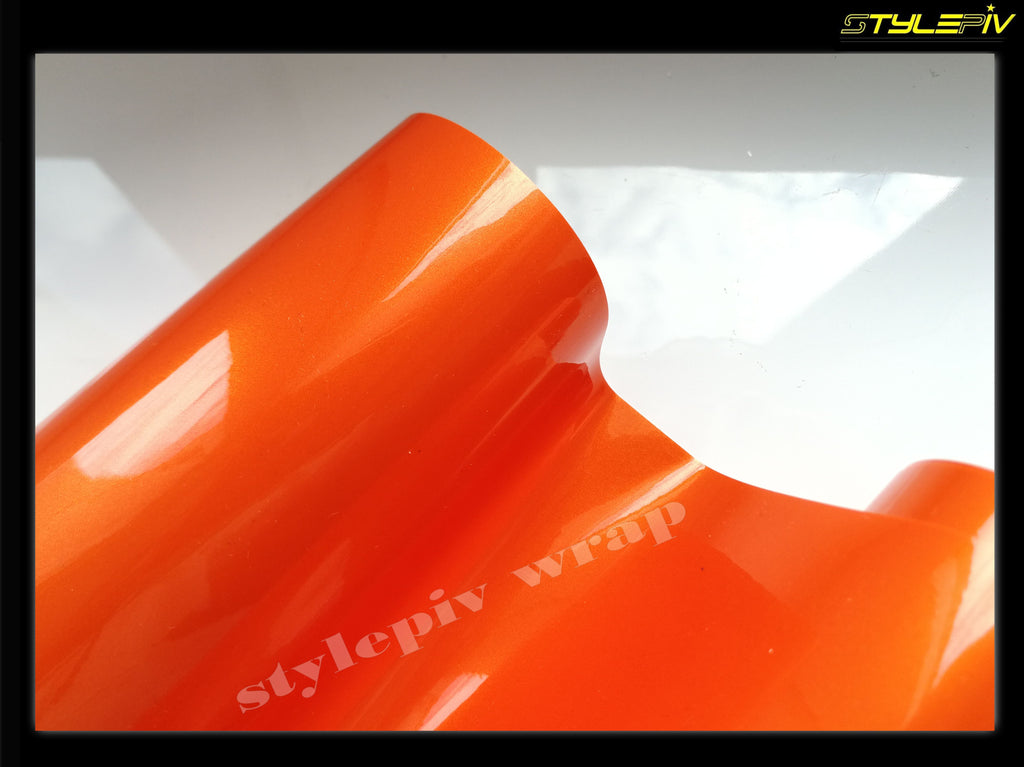 Film covering orange brillant métallisé pearl