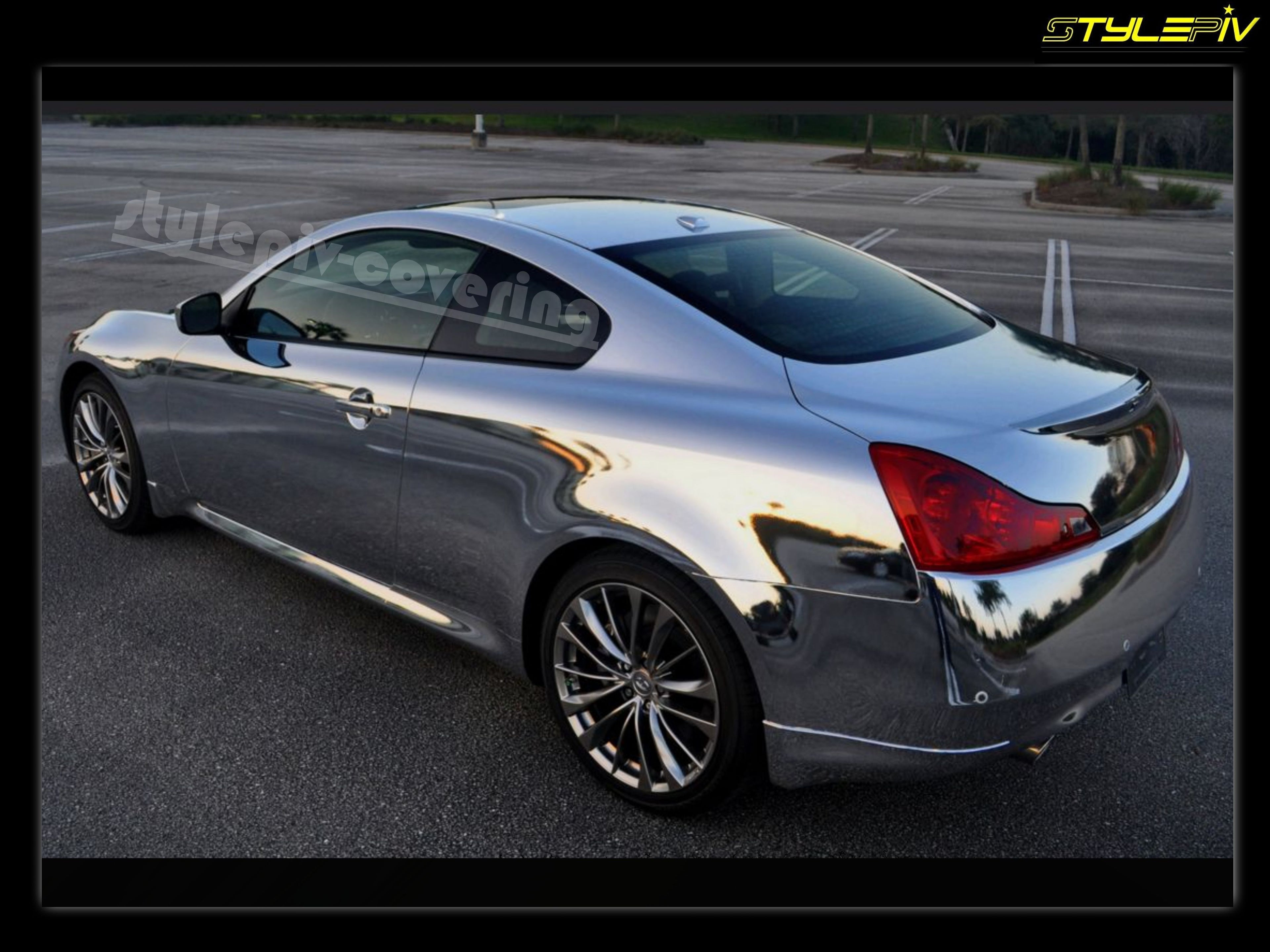 Film covering chrome argent