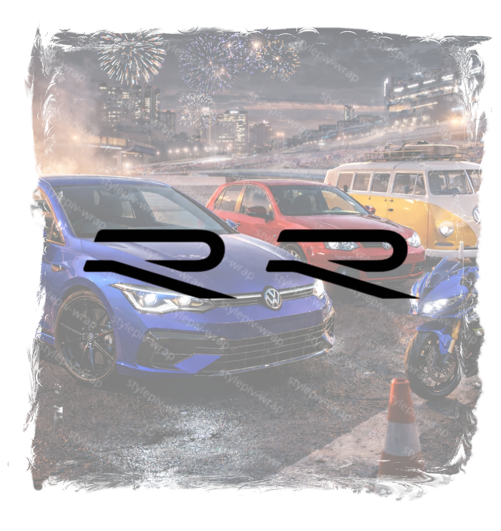 Lot x2 Stickers R New Gen – Vinyle Pro Sans Fond pour Voiture,golf,passat,tiguan,T-roc (Étriers, Jantes, Rétros)