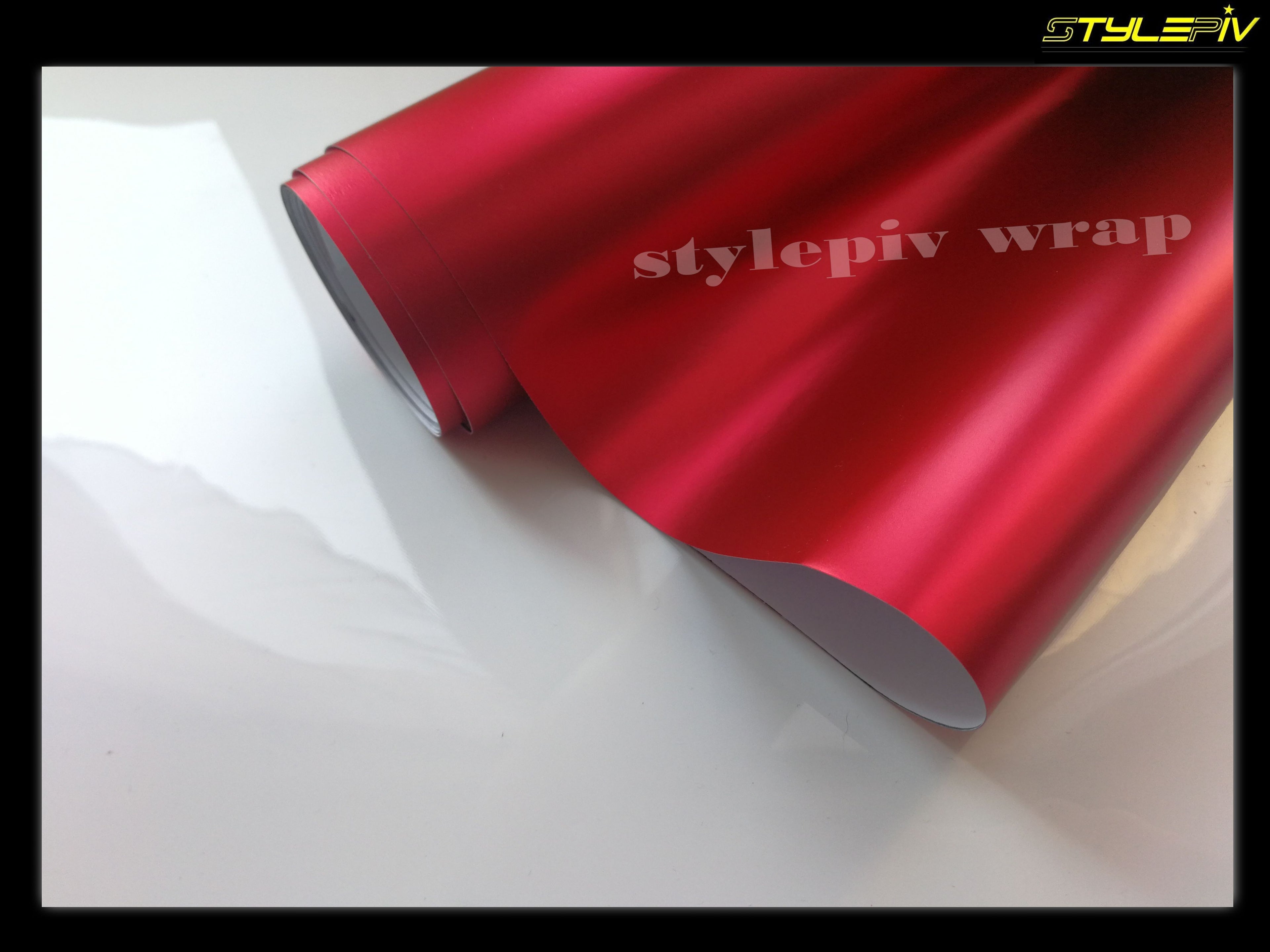 Film covering rouge mat chrome