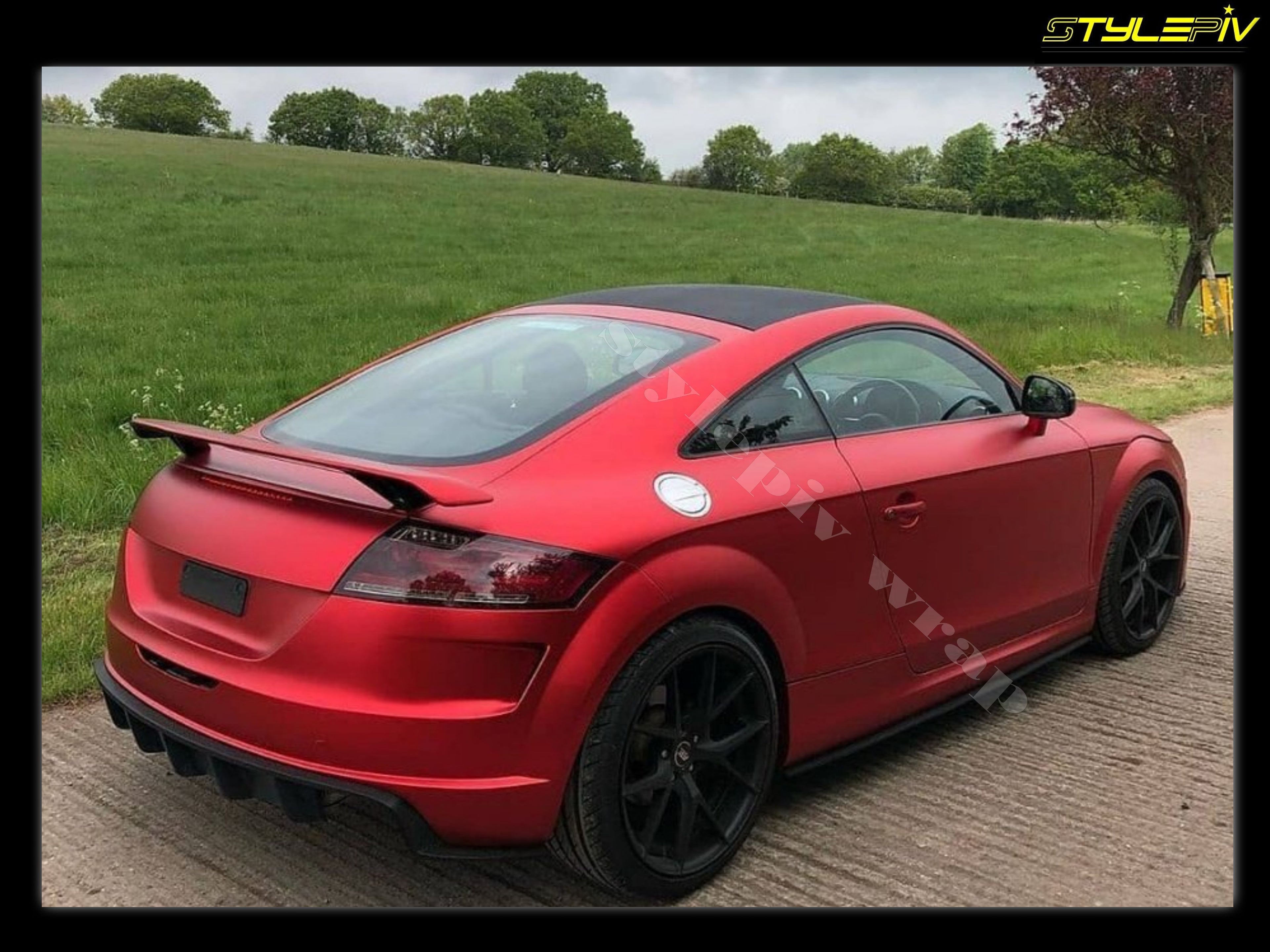 Film covering rouge mat chrome