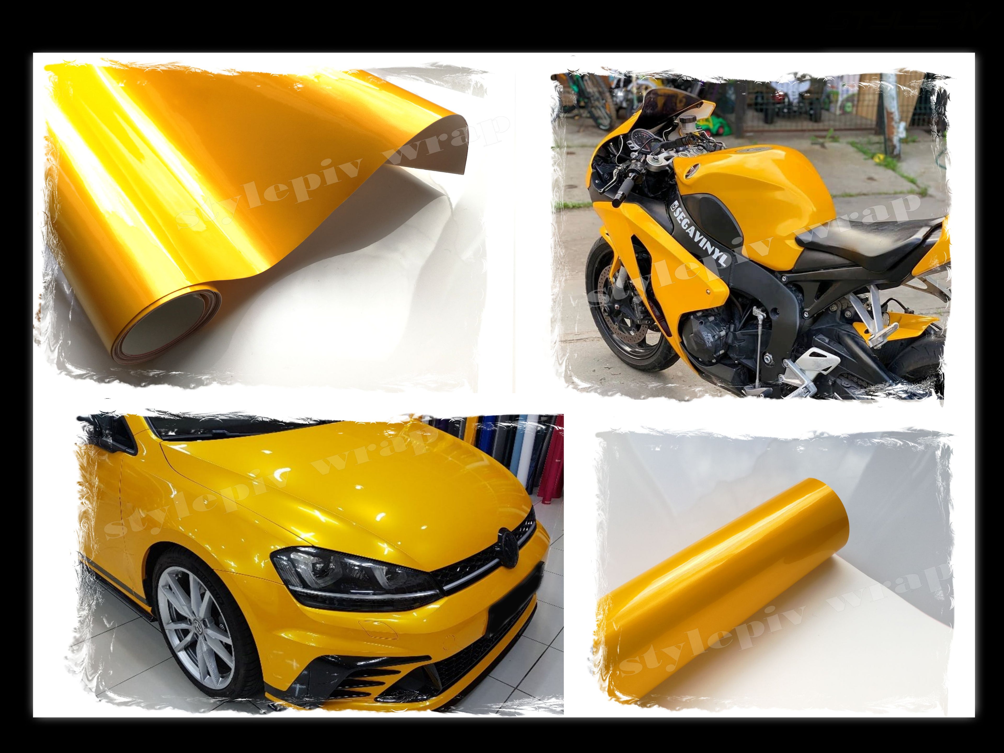 Film covering jaune brillant pearl