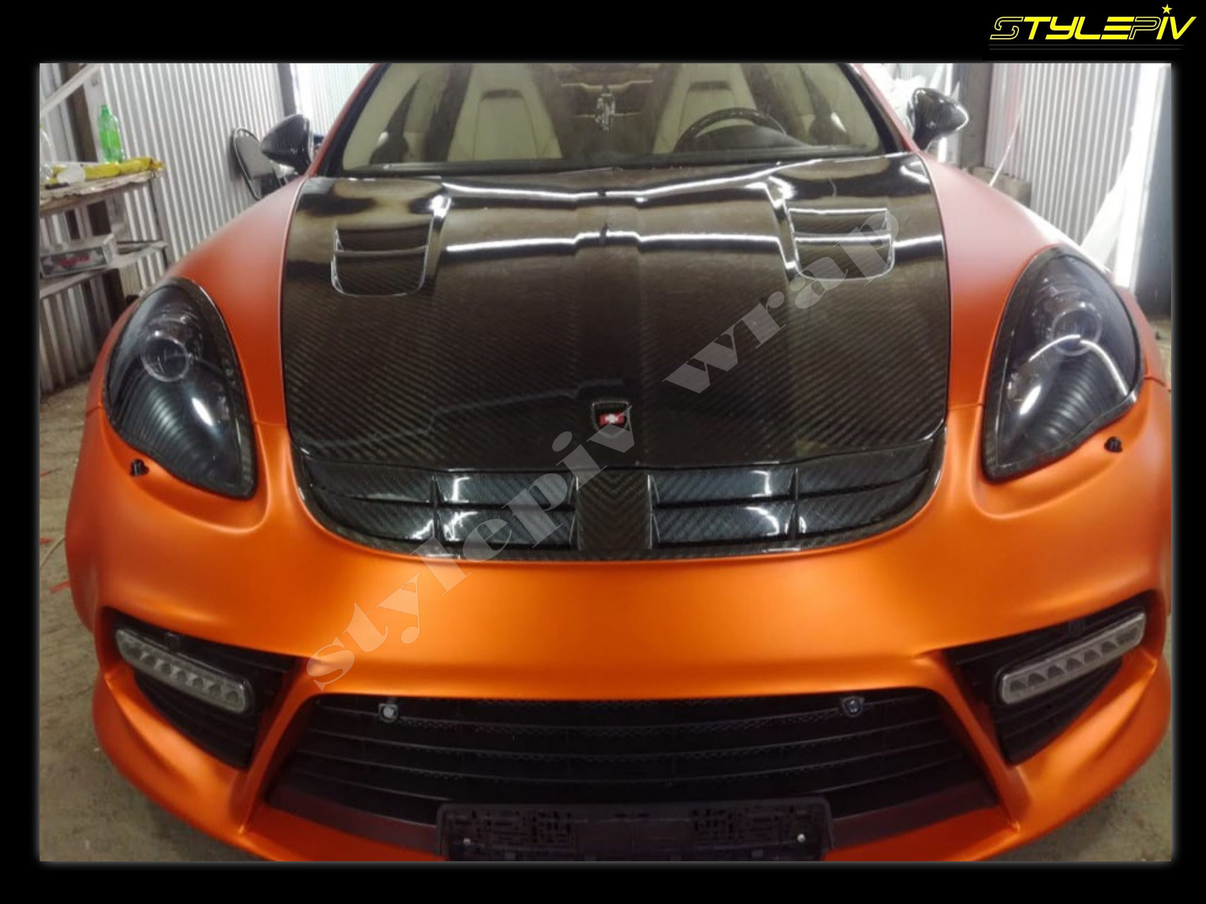 Film covering orange mat chrome