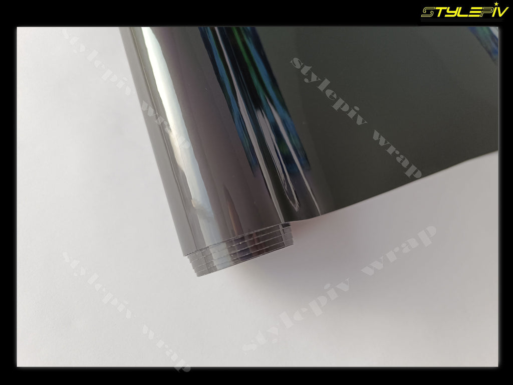 film covering gris brillant métal