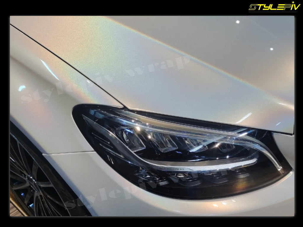 Film covering blanc brillant holographique