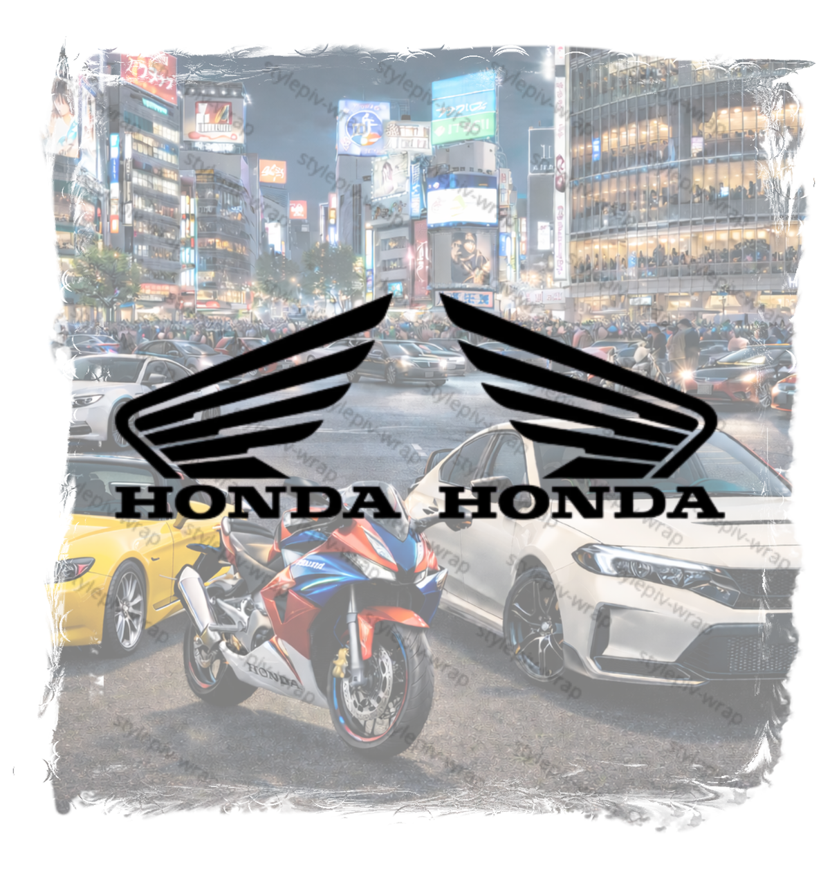 autocollant ailes honda moto