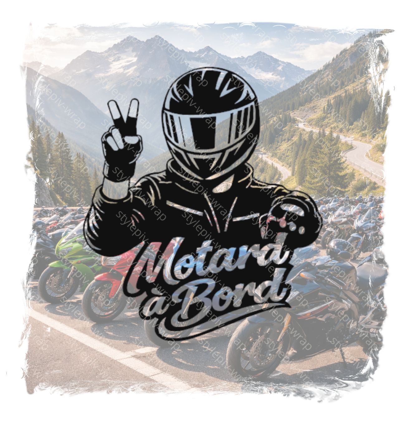autocollant motard bord