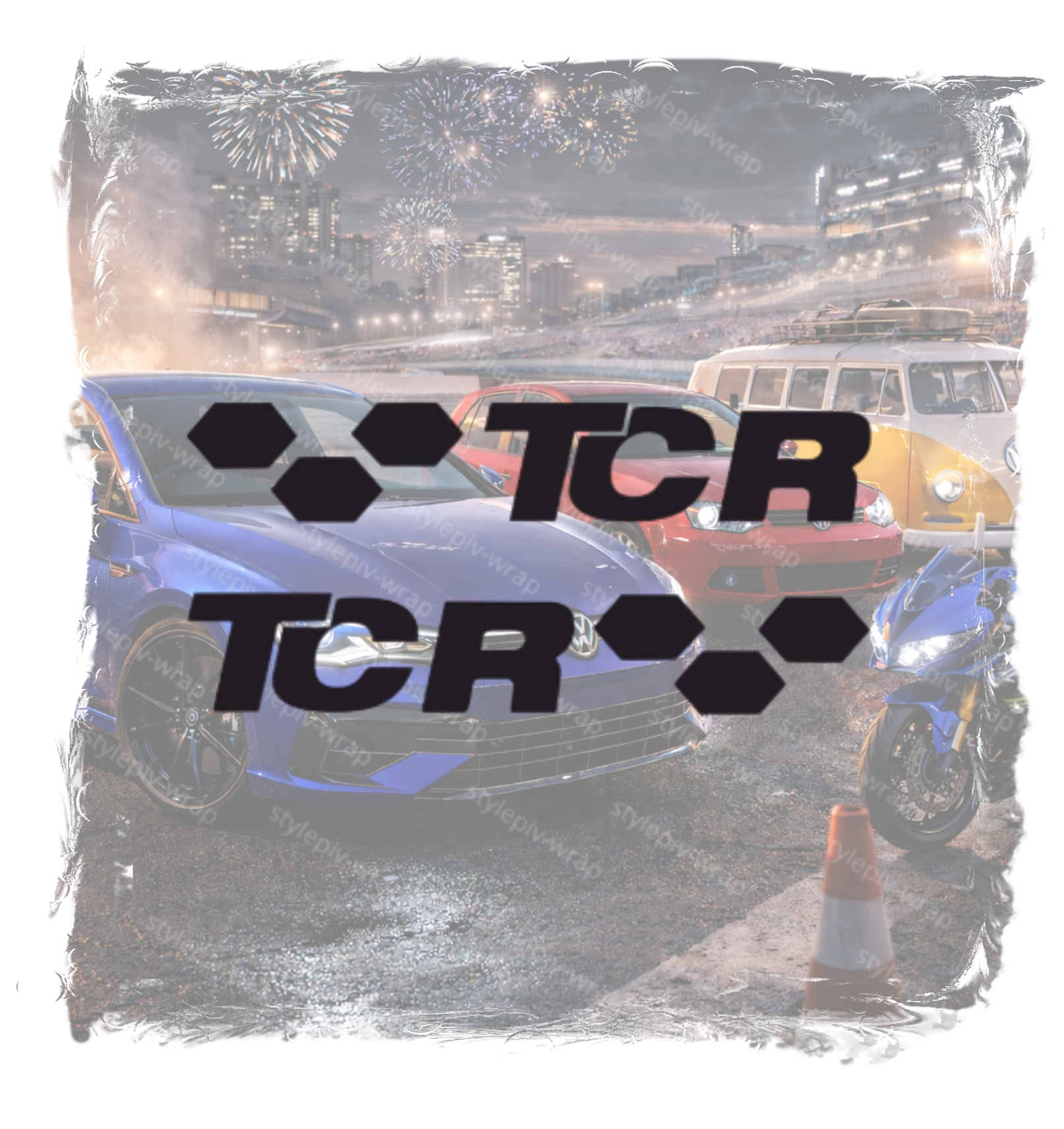 Lot x2 Stickers TCR – Vinyle Pro Résistant UV & Lavages (Carrosserie & Intérieur)