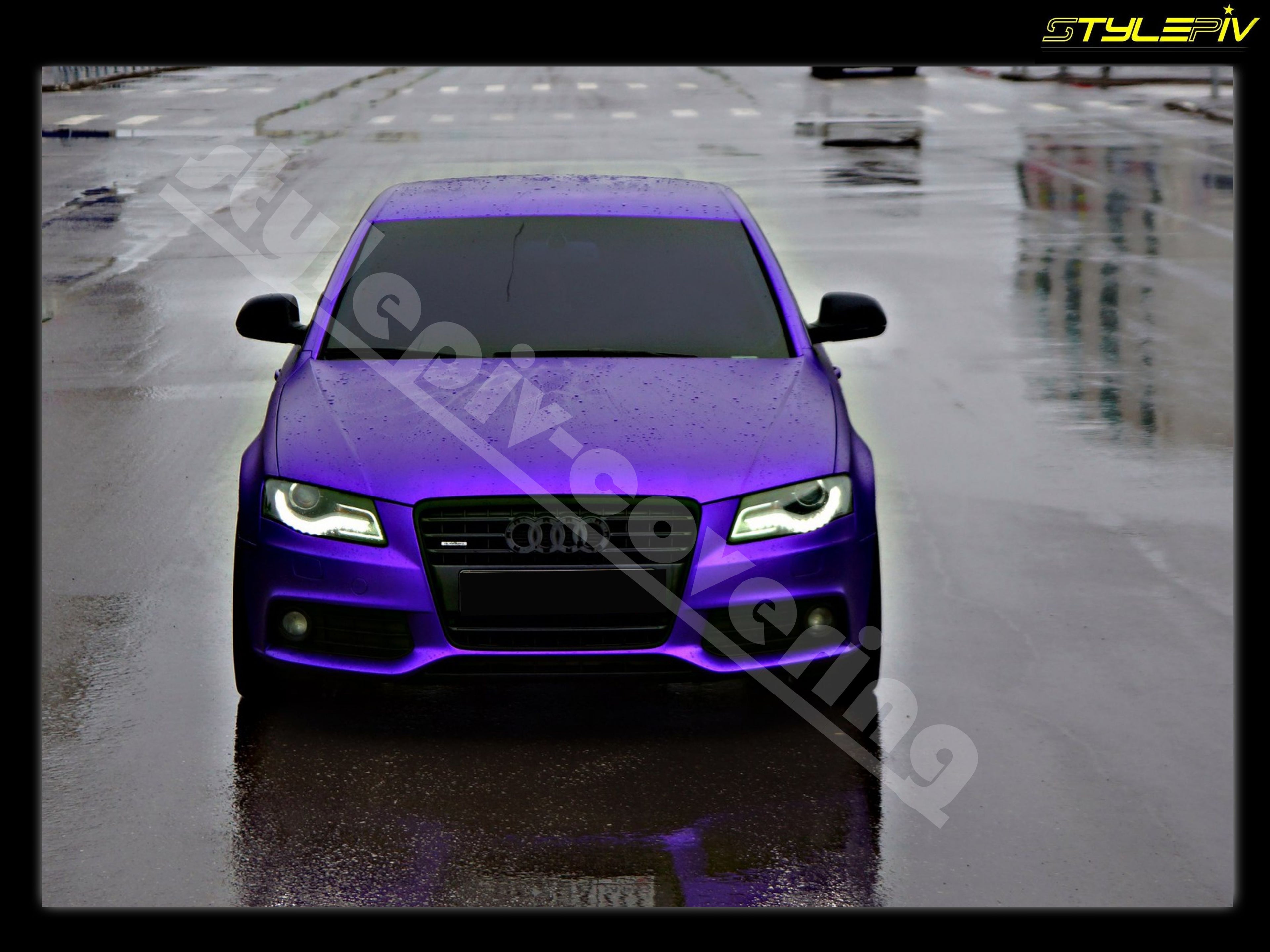Film covering violet mat chrome