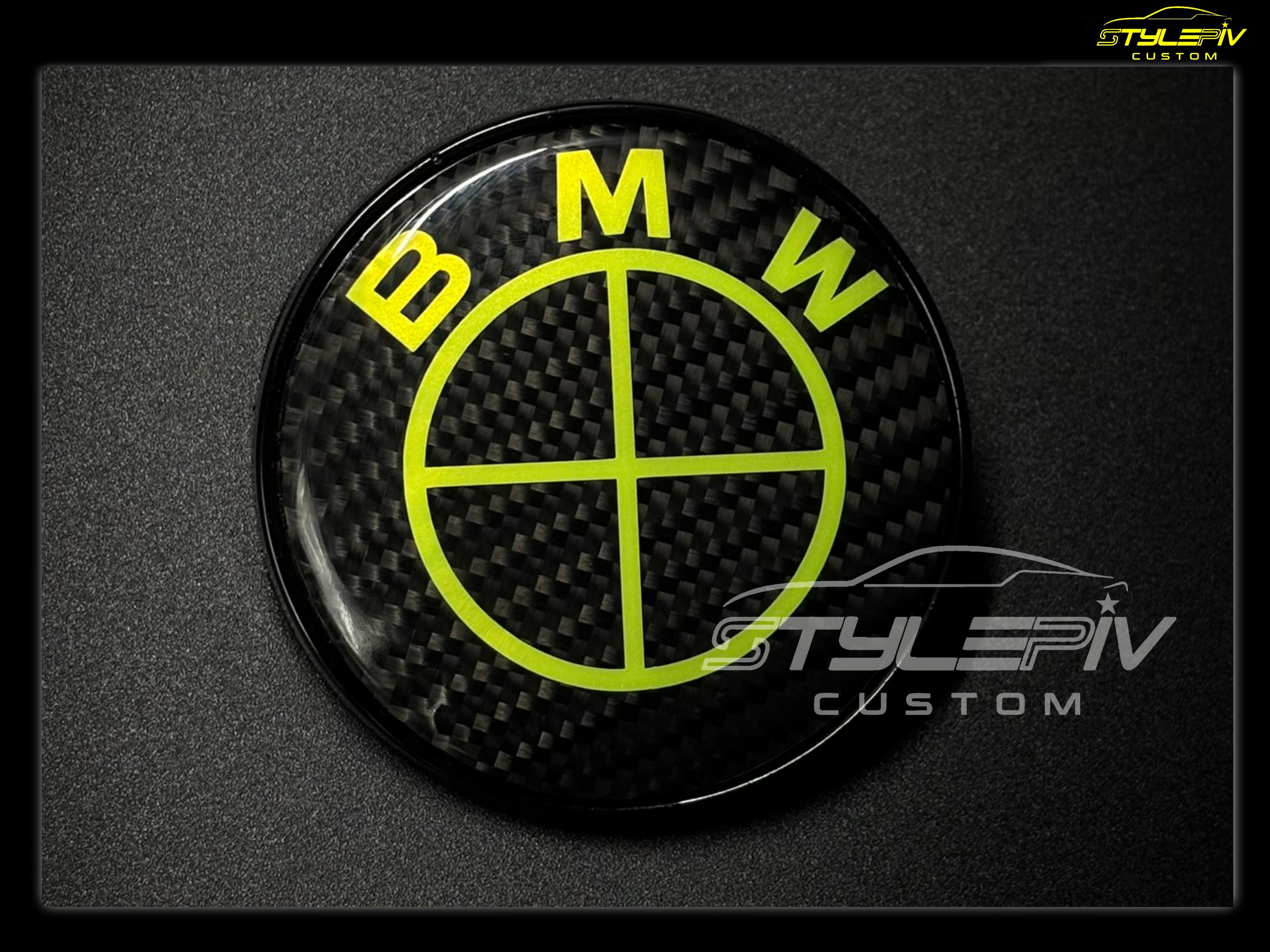 logo personnalisé vert lime carbone